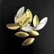 20pcs Metal Fishing Lure Blade Assorted Gold Silver Fish Scale Spinner Rings Blades DIY Fishing