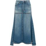 Patched Denim Midi Skirt - Blue - Victoria Beckham Skirts