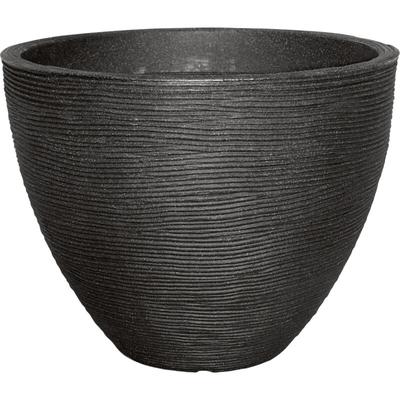 Pflanztopf mit Rillen ø 40 x 31 cm anthrazit Kunststofftöpfe - Geli Image