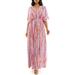 Dolman Sleeve Smocked Maxi Dress