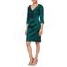 Three-quarter Sleeve Satin Sheath Dress