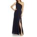 One-shoulder Crepe Chiffon Gown