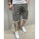 Men's Cargo Shorts Shorts Drawstring Elastic Waist Multi Pocket Color Block Wearable Short Outdoor Daily Going out Fashion Classic Black Khaki