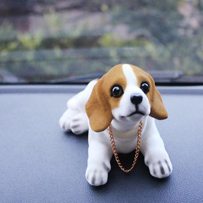 Wakauto Bobblehead Dolls Shaking Head Dog Desktop Ornament Gift for Home Shop Car Dashboard Decor