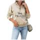 Femme Sweat zippé Sweat shirt Sweat Couleur unie Quotidien Zippé Noir Blanche Vert basique yes, i'm cold Col V manche longue Micro-élastique Printemps Automne Automne hiver