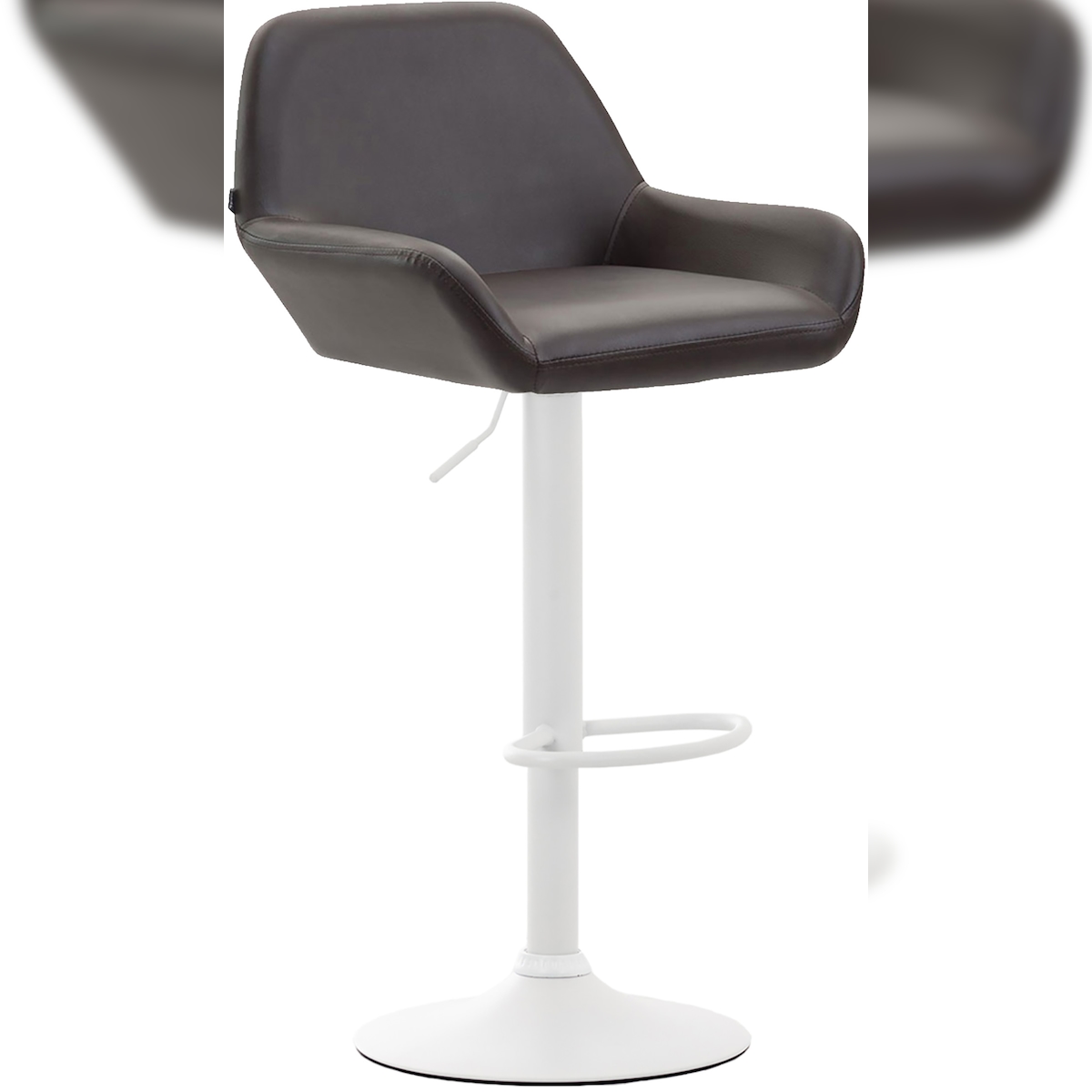 CLP Barhocker Braga Kunstleder braun/weiß Image