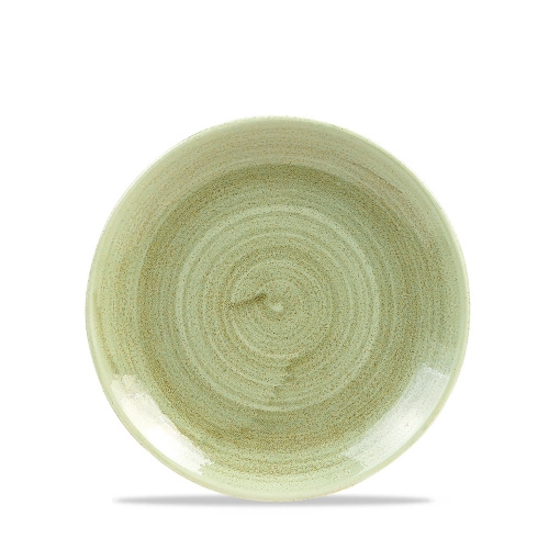 Churchill 12 x Teller flach coup 17cm STONECAST PATINA burnished green Image