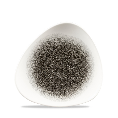 Churchill 12 x Teller flach dreickig 19,2cm RAKU Quartz black Image