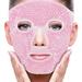 Face Eye Mask Ice Pack for Reducing Puffiness Bags Under Eyes Puffy Dark Circles Migraine Hot/Cold Pack with Soft Plush Backing (Pink #19)