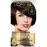 L Oreal Paris Superior Preference Fade-Defying Shine Permanent Hair Color Rich Luminous Conditioning Colorant Dark Brown 4 1.0 ea