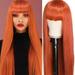 OugPiStiyk Wigs for Women Long Straight Wig With Bangs Hair Wig For Women Synthetic Natural Wig Various Colors Available Daily Wear Party And Cosplay Premium Soft Wig