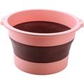 Collapsible Foot Soaking Tub with Massage nodes Portable Multifunction Bucket for Soaking Feet Pink