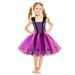 VERUGU Princess Dresses for Girls Toddler Kids Girls Halloween Fashion Cute Stitching Splice Color Rhinestones Mesh Hollow Out Princess Dress