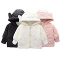 KYAIGUO Baby Kids Boys Girls Winter Fleece Jacket 1- 5T Kids Warm Hooded Cotton Outwear Coat Toddler Padded Thickened Warm Jacket Outerwear Cotton Clothes With Hoods
