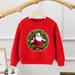 Bjutir Toddler Boy Christmas Outfit Long Sleeve Bys Tops Christmas Kids Child Baby Girls Letter Cute Cartoon Sweatshirt Tops Xmas Outfit