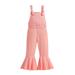 Canis Solid Color Sleeveless Halter Romper Jumpsuit for Girls