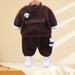 Sodopo Girls Kids Outfits Thicken Young Children With Clothes Soft Warm Pajamas Children s Holiday Birthday Gift/role Play Children (Brown 80)