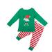 TUWABEII Christmas Baby Pajamas Parent-child Warm Set Printed Home Wear Two-piece Kid Set