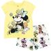 Disney Minnie Mouse Infant Baby Girls T-Shirt and Shorts Outfit Set Yellow Flowers 18 Months