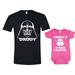 Texas Tees Storm Pooper Bodysuit Darth Vader Tshirt Matching Shirts Darth & Storm Pooper - Black & Pink Mens (X-Large) & 0-3 Month