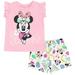 Disney Minnie Mouse Infant Baby Girls T-Shirt and Bike Shorts Twill Outfit Set 12 Months