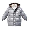 Toddler Kids Girls Down Coat Fall Winter Xmas Down Jacket Hooded Padded Jacket Medium Long Padded Jacket And Festival Warm Jackets For Child