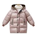 Toddler Kids Girls Down Coat Fall Winter Xmas Down Jacket Hooded Padded Jacket Medium Long Padded Jacket And Novelty Party Holiday Jackets For Child