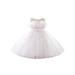 Luethbiezx Girls Sleeveless Dress with Round Neck Ruffled Princess Design and High Waist