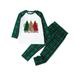 TUWABEII Happy Mother s Day Parent-child Warm Mother s Day Set Printed Home Wear Pajamas Two-piece Kid Set