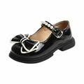 Girls Shoes Christmas Gift Mary Jane Flats School Uniform Shoes Black White Dress Shoes (Toddler/Little Kid/Big Kid/Youth) 3-10 Years Save Big