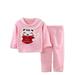 ZMHEGW Toddler Outfits Children S Fuzzy Pajama Spring And Autumn Long Sleeve Thickened Home Wear For Boys And Girls Large Warm Children Clothes Set