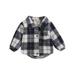 Uuszgmr Kids Coats For Boys Girls Children Toddler Baby Boy Autumn Winter Shirt Jacket Plaid Cotton Long Sleeve Button Down Boy Coat Outwear Daily Comfortable Clothes