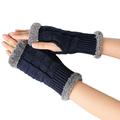 ZMHEGW Women S Knitted Wool Open Finger Gloves Half Finger Short Warm Gloves Mittens Combo with Pocket Gloves Mittens Toddler