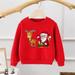 BJUTIR Cute Cartoon Print Tops For Boys Christmas Kids Child Baby Girls Letter Long Sleeve Cute Cartoon Sweatshirt Tops Xmas Outfit