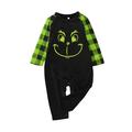Mudon Grinch Christmas Matching Grinch Pajamas Grinch Family Pajamas Matching Sets Christmas Prints Family Matching Long Sleeve Tops+Pants Set Family Matching Sets(Baby 18 Months)