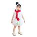 ZMHEGW Outfits For Toddler Kids Boys Girls Christmas Sleeveless Cartoon Snowman Jumpsuit Scarf Clothes Set