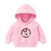 Baby Girls Sweatshirts Fall Winter Xmas Christmas Prints Pullover Sweatshirt Solid Plus Babies Hooded Color Tops Festival Warm Tops For Child