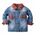 Penkiiy Baby Boys Girls Denim Jacket Kids Toddler Button Down Jeans Jacket Top Coat Outerwear Blue Clearance for 6-12 Months
