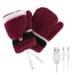 Herrnalise Christmas Gifts Laptop Women USB Heated Mitten Full&Half Finger Winter Warm Knit Hand Gloves Clearance Sales Today Deals Prime