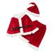 BOLUOYI Blue Christmas Outfits Boys Children Kids Christmas Fannelette Boys Tops Pants Two Piece with Hat