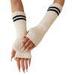 Uuszgmr Fall Winter Children Gloves Unisex Mid Length Warm Half Finger Gloves For Autumn And