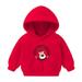 Little Children Girls Sweatshirts Fall Winter Xmas Christmas Prints Pullover Sweatshirt Solid Plus Babies Hooded Color Tops Novelty Party Holiday Tops For Child