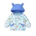 Children s Clothing New Children s Flower Cloth Small Cotton Padded Jacket Small Children Baby Down Jacket Ears Hooded Coat Warm Cotton Padded Jacket For Boys And Girls Blue 120(12 Years-13 Years)
