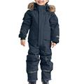 Snowsuit Children s Boys Ski Suit Thermal Ski Overall Winter Warm Snow Overall Windproof Winter Suit With Removable Hood Mud Suit Outdoor Softshell Suit Blue 140(10 Years-11 Years)