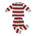 BKQCNKM Christmas Pajamas for Kids Christmas Pajamas Women Men Kids Christmas Sleepwear Striped Nightwear Long Sleeve Matching Family Pajamas Set Xmas Pj Sets Crew Neck Kids Pajamas Red 2T(Kid)