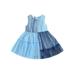Emmababy Charming Toddler Girls Summer Dresses with Sleeveless Crew Neck and Contrast Color Tulle