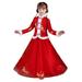 ZMHEGW Toddler Outfits Kids Baby Girls Children Fairy Hanfu Coat Tops For Chinese Calendar New Year Quilted Lined Warm Princess Dresses Skirts Clothes Sets