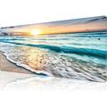 Large Mouse Pad Gaming Mousepad XL Sunrise Beach Wave Desk Mat Mouse Pad Long 31.5x11.8 in Extended Big Mouse Pad Waterproof Desk Pad with Non-Slip Base and Stitched Edges Computer Keyboard Mouse Mat