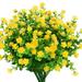 Outdoor Artificial Fake Flowers UV Resistant No Fade Boxwood Faux Plastic Plants for Garden Patio Porch