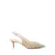 Dune London Womens Woven Kitten Heel Pointed Slingback Shoes - 6 - Multi, Multi